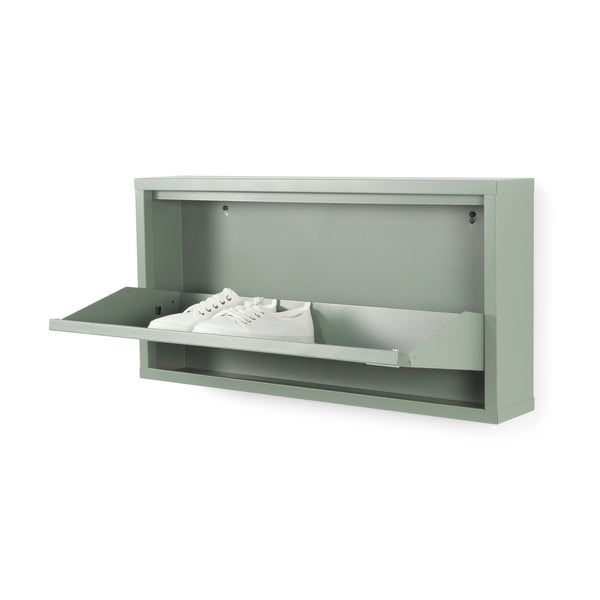 Prljavo zeleni metalni preklopni ormarić za cipele 75x37,5x12,5 cm Billy – Spinder Design-image-2