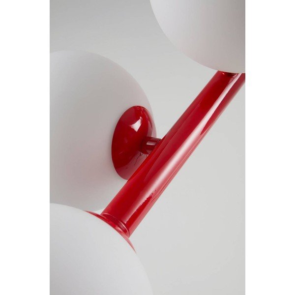 Crvena/bijela stropna svjetiljka od opalnog stakla 30x104 cm Ekman – Jotex-image-3