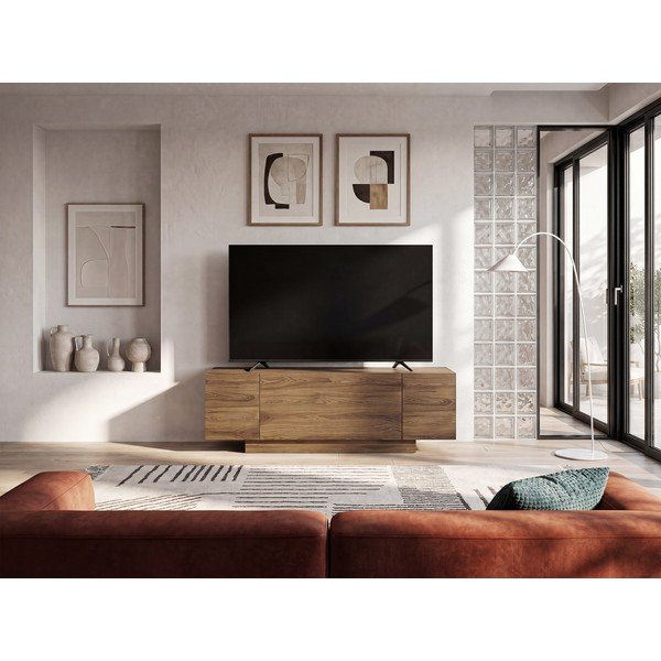 TV komoda u dekoru hrasta u prirodnoj boji 140x45x40 cm Victor – Marckeric-image-3