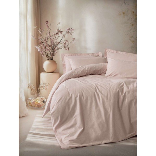 Prljavo roza posteljina za krevet za jednu osobu 200x140 cm Plain  – Mijolnir-image-1