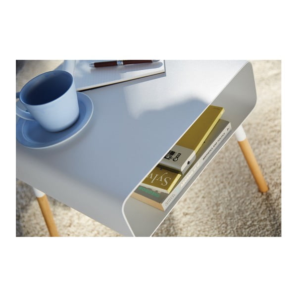 Bijeli pomoćni stolić YAMAZAKI Plain, visina 35 cm-image-2