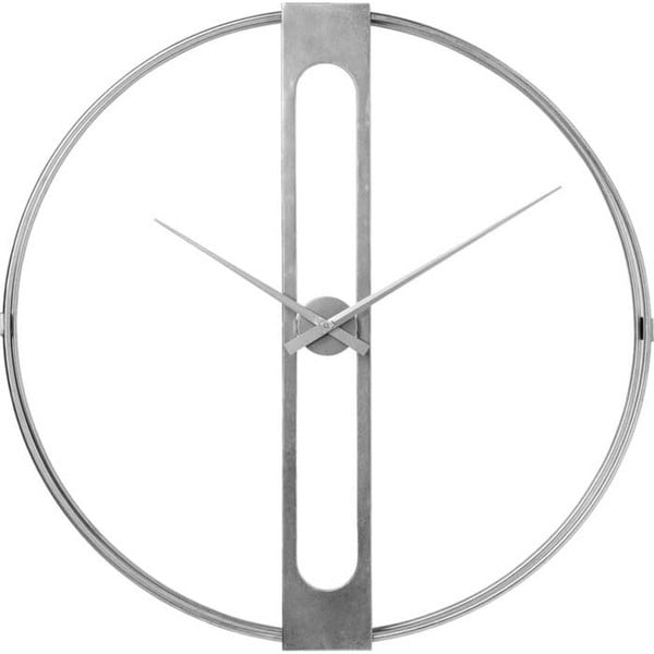 Zidni sat u srebrnoj boji Kare Design Clip, ø 107 cm
