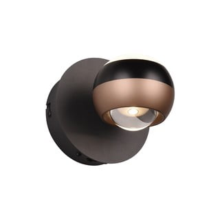 Crna/u bakrenoj boji LED zidna lampa ø 10 cm Orbit – Trio Select