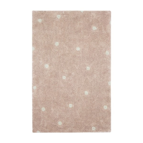 Svijetlo ružičasti periv/ručno rađen pamučan dječji tepih 100x150 cm Mini Dot Rose – Lorena Canals