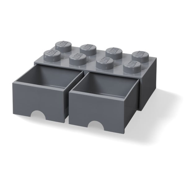 Dječja tamno siva kutija s 2 LEGO® ladice-image-1