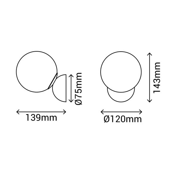 Zidna svjetiljka SULION Bola, ø 12 cm-image-4