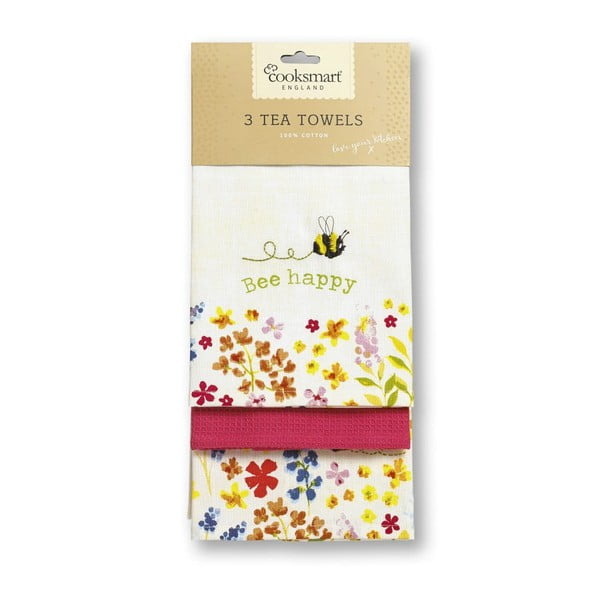 Ručnici i rukavica u setu 4 kom Bee Happy – Cooksmart ®-image-4