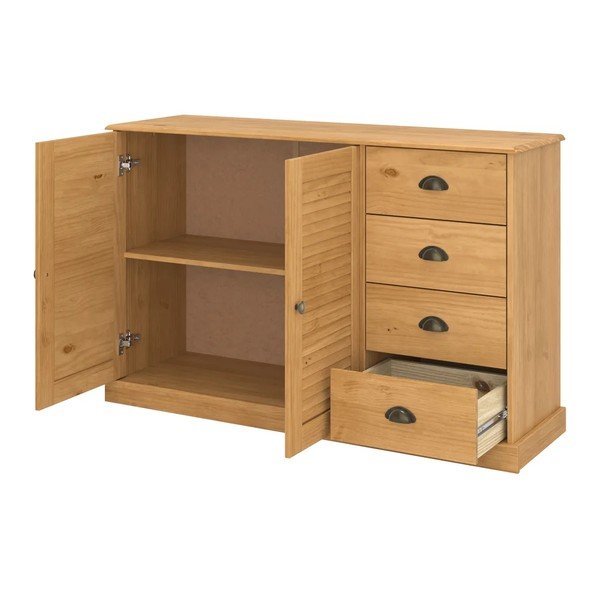 Komoda od masivnog bora u svijetloj prirodnoj boji 125x80x38 cm Edith – Støraa-image-3