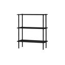 Crni regal u dekoru hrasta 80x90,5x35 cm Teidi – noo.ma