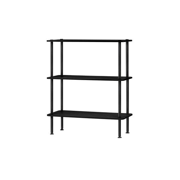 Crni regal u dekoru hrasta 80x90,5x35 cm Teidi – noo.ma