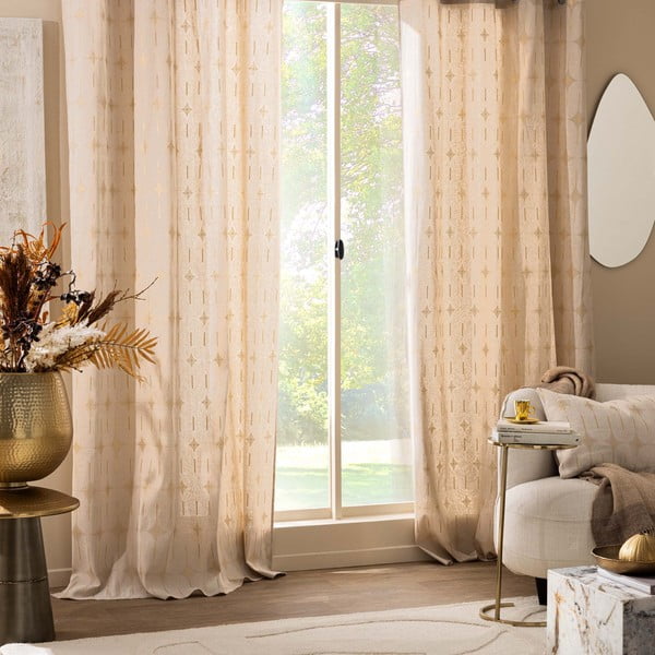 Bež zavjesa 140x240 cm Ondine – douceur d'intérieur-image-3