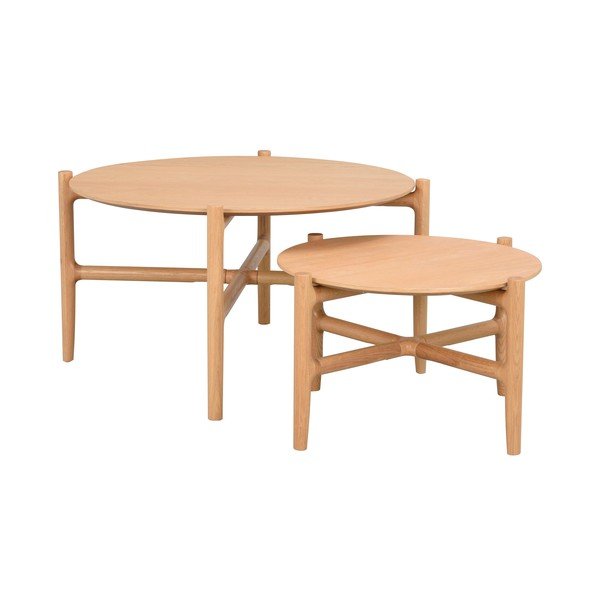Pomoćni stolić od hrastovine Rowico Holton, ø 80 cm-image-3