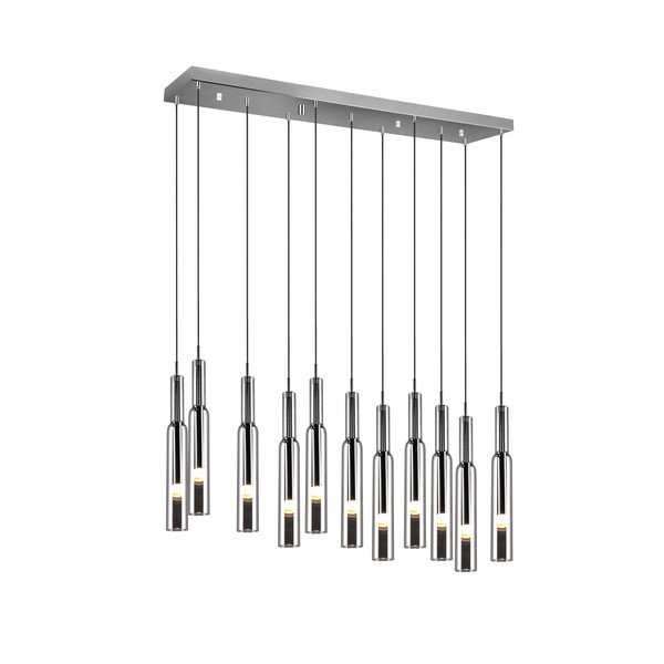 LED viseća svjetiljka u srebrnoj boji sa staklenim sjenilom Lucent – Trio Select-image-4
