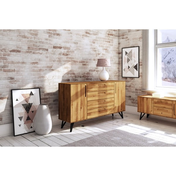 Visoka hrastova komoda 182x100 cm Golo - The Beds-image-4