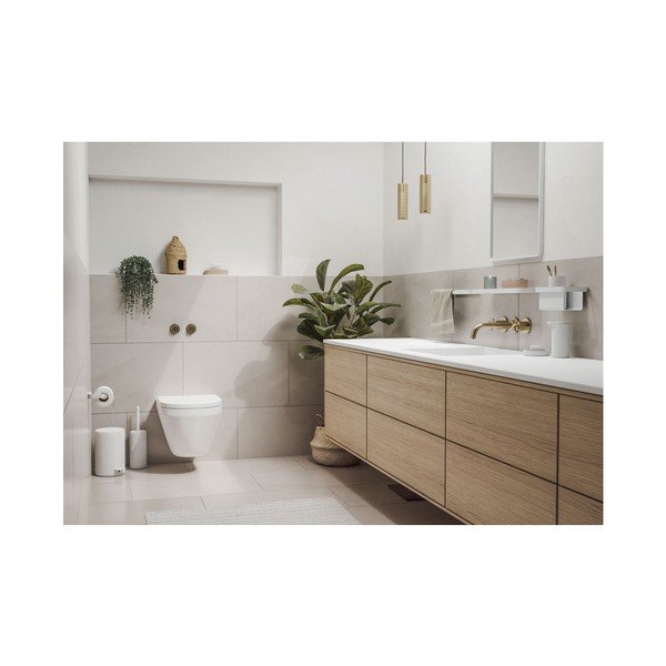 Dvostruki bijeli stalak za ručnike Zone Rim, širine 44 cm-image-3