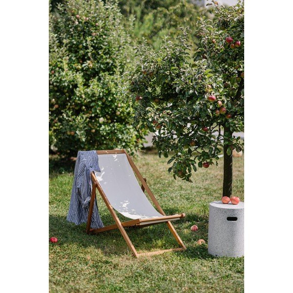 Bež vrtna sklopiva ležaljka od bagremovog drveta Bonami Essentials Deck-image-1