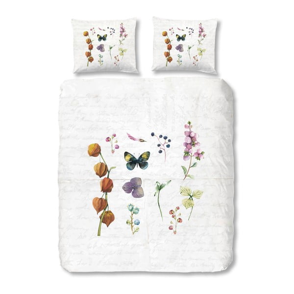 Bijela pamučna posteljina za krevet za jednu osobu Good Morning Olivia, 140 x 200 cm