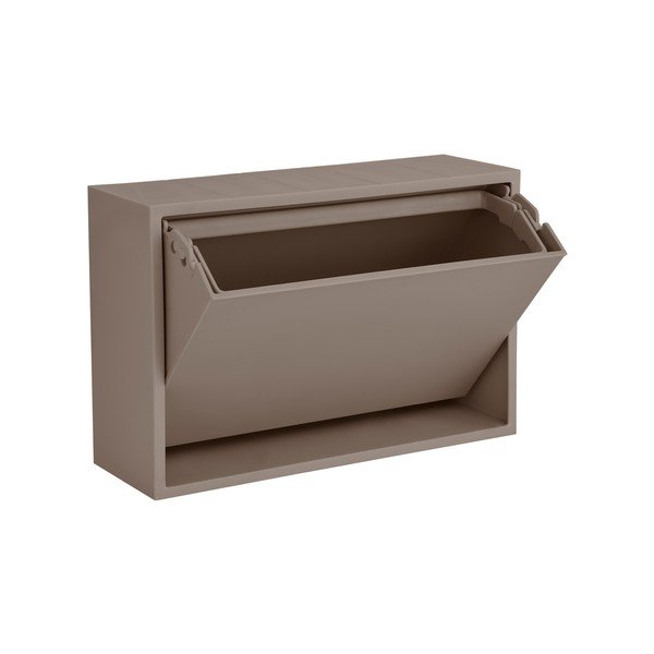 Svjetlo smeđa zidna kanta za smeće od reciklirane plastike Mini Box – ReCollector