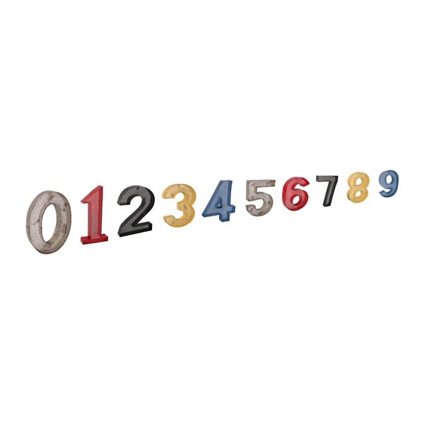 Set od 10 ukrasnih metalnih brojeva Antic Line Serie De Numeros
