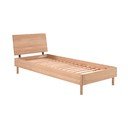 Krevet od punog hrasta s podnicom 90x200 cm u prirodnoj boji Forrest – Vipack