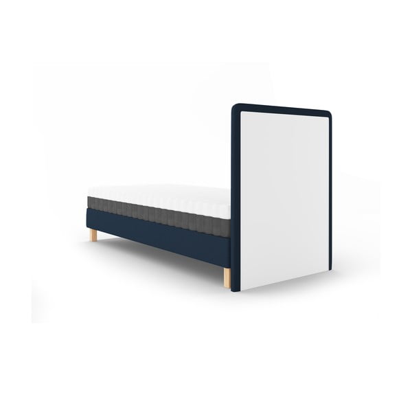 Tamno plavi tapecirani krevet s podnicom 90x200 cm Lotus – Cosmopolitan Design-image-3