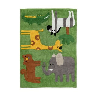 Zeleni periv pamučan dječji tepih 100x135 cm Animals – Ixia