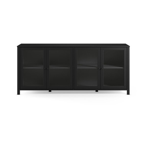 Crna vitrina od masivnog bora 186x80x40 cm Alessandra – Marckeric-image-2