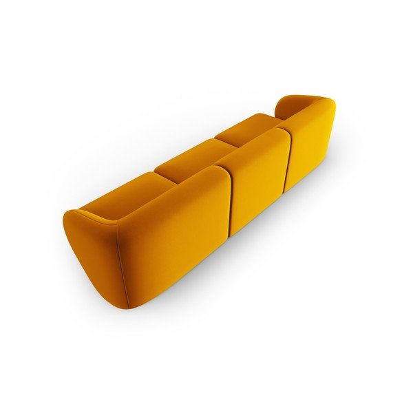 Senf žuta baršunasti sofa 266 cm Paolo – Milo Casa-image-3
