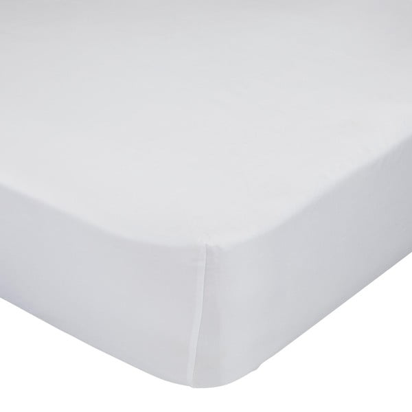 Bijela elastična posteljina od čistog pamuka, 140 x 70 cm