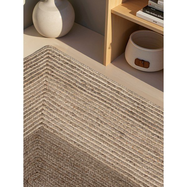 Obostrani/ručno rađen juten tepih u svijetloj prirodnoj boji/u tamnoj prirodnoj boji 120x170 cm Juno – Hanse Home-image-2
