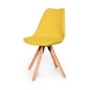 Set od 2 žute stolice s postoljem od bukovog drveta Bonami Essentials Gina