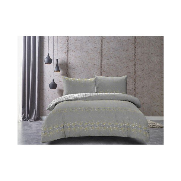 Siva produžena pamučna posteljina za krevet za jednu osobu 155x220 cm Sparkle - AmeliaHome-image-1