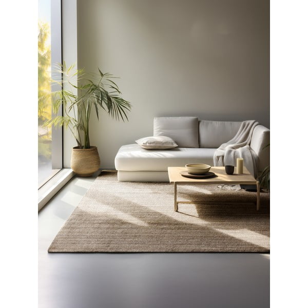 Smeđe-sivi juten tepih 190x280 cm Bouclé – Hanse Home-image-1