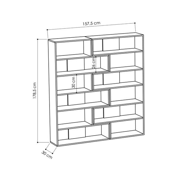 Kutna polica za knjige u hrastovom dekoru Molly N 4-image-2