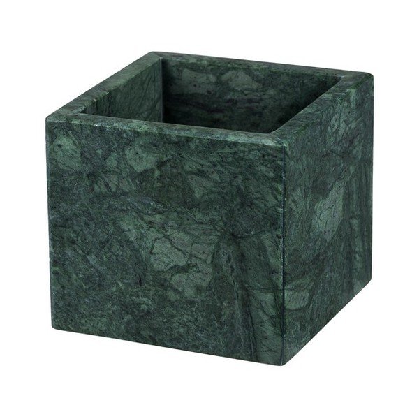 Tamno zeleni mramoran kupaonski organizator za pamučne vatice Marble – Mette Ditmer Denmark