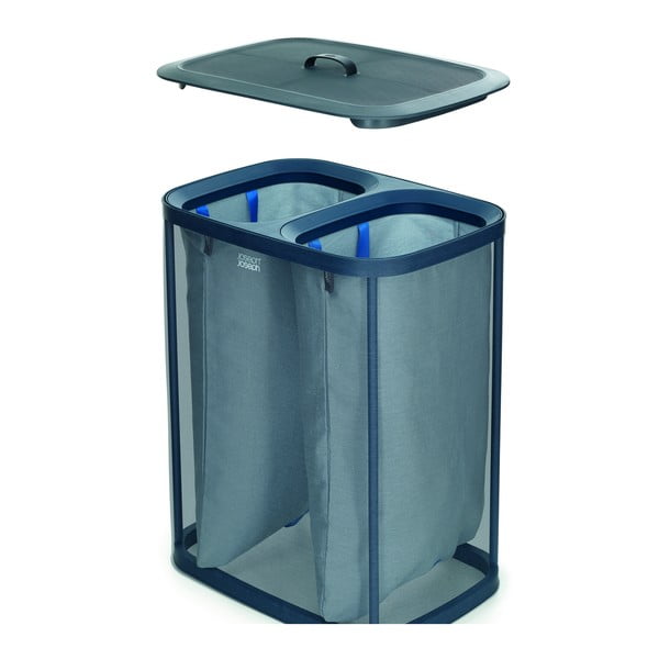 Antracitno siva tekstilna/plastična košara za rublje 2x45 l Tota – Joseph Joseph-image-2