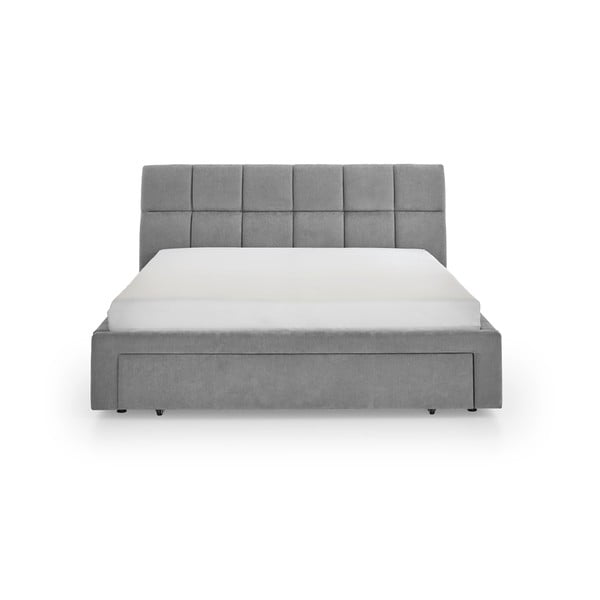 Sivi tapecirani bračni krevet bez podnice 180x200 cm Canyon – Meise Möbel-image-4