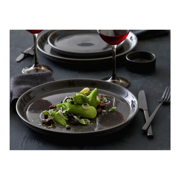 Tamno sivi tanjur od kamenine ø 27 cm Gastro Grey/Grey – Bitz-image-1