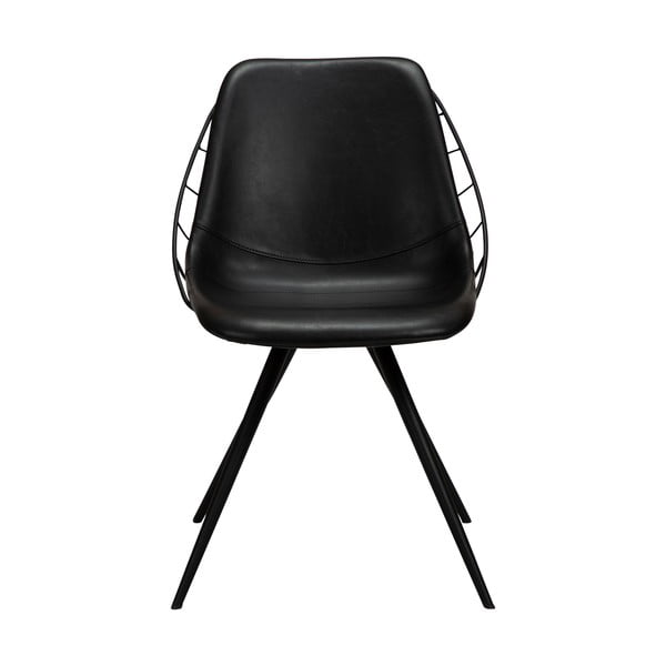 Crna blagovaonska stolica s imitacijom kože DAN-FORM Denmark Sway-image-1