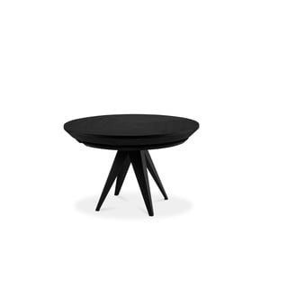 Crni stol na razvlačenje od hrastovog drveta Windsor & Co Sofas Magnus, ø 120 cm