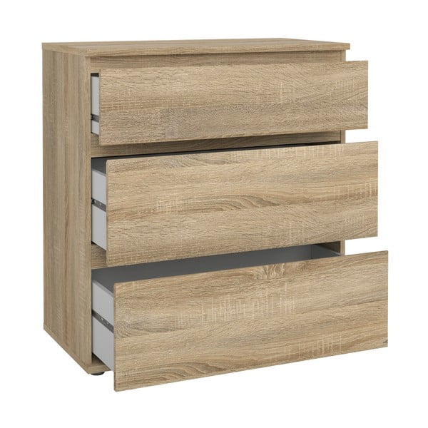 Niska komoda u dekoru hrasta u prirodnoj boji 77x84 cm Nova – Tvilum-image-3