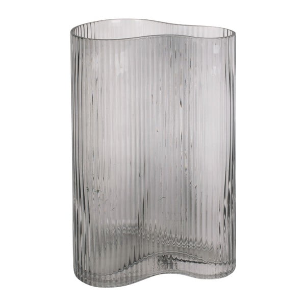 Siva staklena vaza PT LIVING Wave, visina 27 cm-image-2