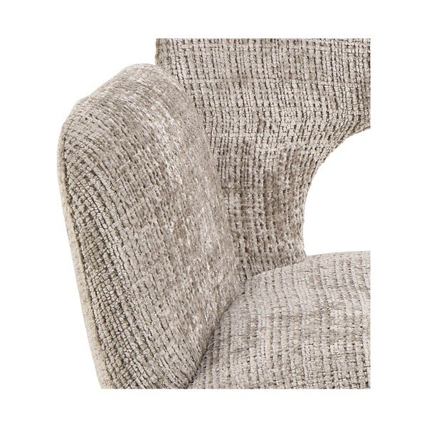 Svijetlo siva podstavljena blagovaonska stolica s naslonima za ruke Graham – Actona-image-4