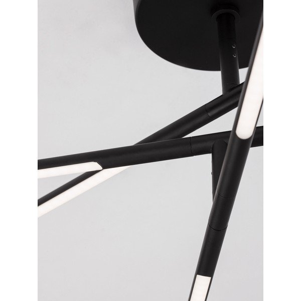 Crna metalna LED stropna svjetiljka s mogućnosti zatamnjivanja sa sjenilom od akrilnog stakla 77x84 cm Raccio – Nova Luce-image-2