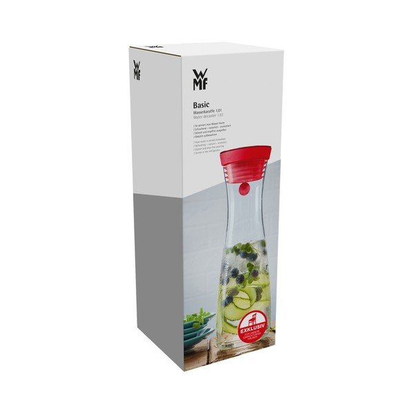 Staklena limenka za vodu sa crvenim poklopcem WMF, 1 l-image-3
