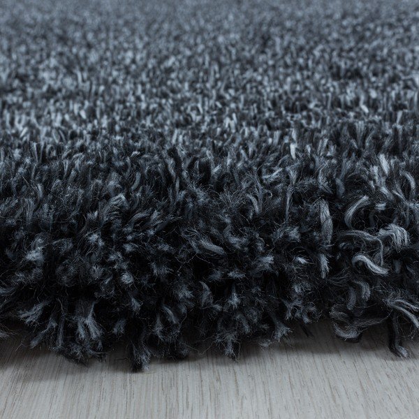 Antracitno sivi okrugao tepih ø 80 cm Fluffy – Ayyildiz Carpets-image-1