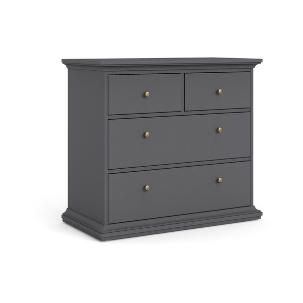 Siva niska komoda 96x87 cm Paris – Tvilum-image-3