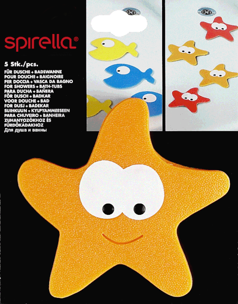 Dječje protuklizne podloge 5 kom za kadu 12x13 cm Starfy – Spirella-image-1