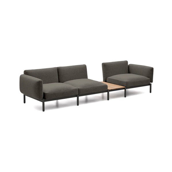 Tamno siva podstavljena vrtna sofa Sorells – Kave Home
