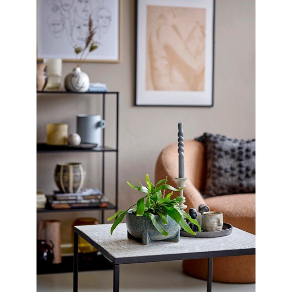 Bijela zemljana vaza Bloomingville Norma, visina 13,5 cm-image-1